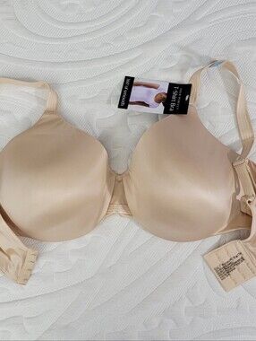 NWT Bali Your Perfect T-Shirt Bra 360° Smooth UnderWire 36DDD Ret. $48 Tan Satin